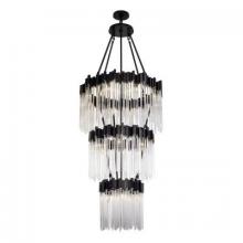 Varaluz 309C19MBFG - Matrix 18-Lt 3-Tier Chandelier - Matte Black/French Gold