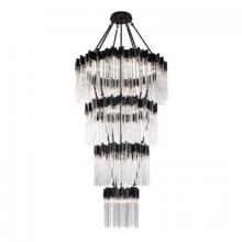 Varaluz 309C30MBFG - Matrix 30-Lt 4-Tier Chandelier - Matte Black/French Gold