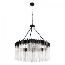 Varaluz 309P12MBFG - Matrix 12-Lt Pendant - Matte Black w/Gold edging