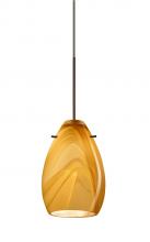Besa Lighting 1XC-1713HN-LED-BR - Besa Pendant Pera 6 Bronze Honey 1x5W LED