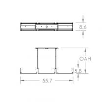 Hammerton PLB0044-56-BS-IW-001-L3 - Textured Glass Linear - 56-Inch (LED)