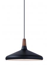 Maxim 11354WNBK - Nordic 1LT Black Pendant w/ Walnut wood