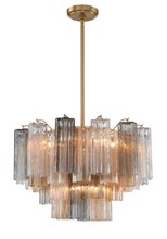 Crystorama ADD-308-AG-AU - Addis 9 Light Aged Brass Chandelier
