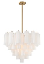 Crystorama ADD-312-AG-WH - Addis 12 Light Aged Brass Chandelier