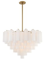 Crystorama ADD-316-AG-WH - Addis 16 Light Aged Brass Chandelier