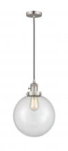 Innovations Lighting 201CSW-SN-G202-10 - Beacon - 1 Light - 10 inch - Brushed Satin Nickel - Cord hung - Mini Pendant
