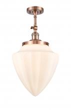 Innovations Lighting 201F-AC-G661-12 - Beacon - 1 Light - 12 inch - Antique Copper - Adjustable Semi-Flush Mount