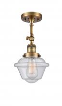 Innovations Lighting 201F-BB-G534 - Oxford - 1 Light - 7 inch - Brushed Brass - Adjustable Semi-Flush Mount