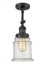 Innovations Lighting 201F-BK-G184 - Canton - 1 Light - 6 inch - Matte Black - Adjustable Semi-Flush Mount