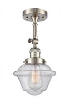 Innovations Lighting 201F-SN-G534 - Oxford - 1 Light - 7 inch - Brushed Satin Nickel - Adjustable Semi-Flush Mount