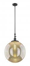 Innovations Lighting 206-BK-G208-18 - Beacon - 1 Light - 18 inch - Matte Black - Stem Hung - Adjustable Mini Pendant