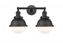 Innovations Lighting 208-BK-HFS-61-BK - Hampden - 2 Light - 18 inch - Matte Black - Adjustable Bath Vanity Light