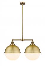 Innovations Lighting 209-BB-HFS-121-BB - Hampden - 2 Light - 18 inch - Brushed Brass - Stem Hung - Adjustable Island Light