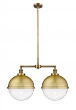 Innovations Lighting 209-BB-HFS-124-BB - Hampden - 2 Light - 18 inch - Brushed Brass - Stem Hung - Adjustable Island Light