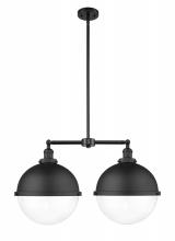 Innovations Lighting 209-BK-HFS-122-BK - Hampden - 2 Light - 18 inch - Matte Black - Stem Hung - Adjustable Island Light