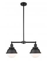 Innovations Lighting 209-BK-HFS-61-BK - Hampden - 2 Light - 18 inch - Matte Black - Stem Hung - Adjustable Island Light