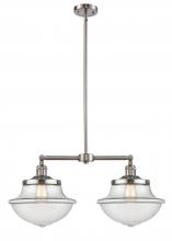 Innovations Lighting 209-SN-G542 - Oxford - 2 Light - 25 inch - Brushed Satin Nickel - Stem Hung - Adjustable Island Light