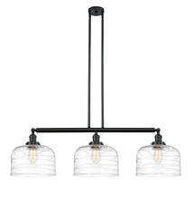 Innovations Lighting 213-BK-G713-L - Bell - 3 Light - 42 inch - Matte Black - Stem Hung - Adjustable Island Light