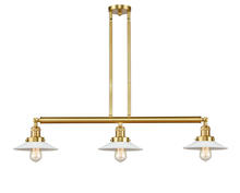 Innovations Lighting 213-SG-G1 - Halophane - 3 Light - 41 inch - Satin Gold - Stem Hung - Adjustable Island Light