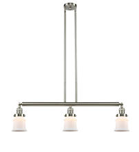 Innovations Lighting 213-SN-G181S - Canton - 3 Light - 39 inch - Brushed Satin Nickel - Stem Hung - Adjustable Island Light