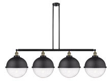 Innovations Lighting 214-BAB-HFS-124-BK - Hampden - 4 Light - 58 inch - Black Antique Brass - Stem Hung - Adjustable Island Light