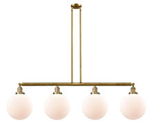 Innovations Lighting 214-BB-G201-10 - Beacon - 4 Light - 54 inch - Brushed Brass - Stem Hung - Adjustable Island Light