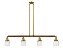 Innovations Lighting 214-BB-G513 - Bell - 4 Light - 50 inch - Brushed Brass - Stem Hung - Adjustable Island Light