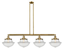 Innovations Lighting 214-BB-G542 - Oxford - 4 Light - 54 inch - Brushed Brass - Stem Hung - Adjustable Island Light