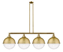 Innovations Lighting 214-BB-HFS-124-BB - Hampden - 4 Light - 58 inch - Brushed Brass - Stem Hung - Adjustable Island Light