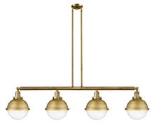 Innovations Lighting 214-BB-HFS-84-BB - Hampden - 4 Light - 54 inch - Brushed Brass - Stem Hung - Adjustable Island Light