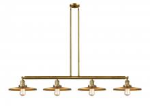 Innovations Lighting 214-BB-MFR-BB-12 - Appalachian - 4 Light - 57 inch - Brushed Brass - Stem Hung - Adjustable Island Light