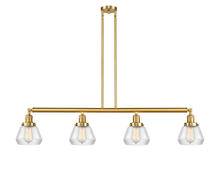 Innovations Lighting 214-SG-G172 - Fulton - 4 Light - 51 inch - Satin Gold - Stem Hung - Adjustable Island Light