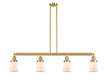 Innovations Lighting 214-SG-G51 - Bell - 4 Light - 50 inch - Satin Gold - Stem Hung - Adjustable Island Light