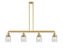 Innovations Lighting 214-SG-G52 - Bell - 4 Light - 50 inch - Satin Gold - Stem Hung - Adjustable Island Light
