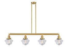 Innovations Lighting 214-SG-G532 - Oxford - 4 Light - 52 inch - Satin Gold - Stem Hung - Adjustable Island Light