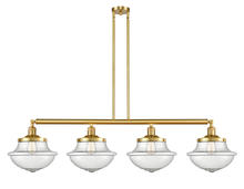 Innovations Lighting 214-SG-G544 - Oxford - 4 Light - 54 inch - Satin Gold - Stem Hung - Adjustable Island Light