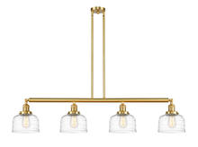 Innovations Lighting 214-SG-G713 - Bell - 4 Light - 53 inch - Satin Gold - Stem Hung - Adjustable Island Light