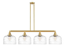 Innovations Lighting 214-SG-G713-L - Bell - 4 Light - 54 inch - Satin Gold - Stem Hung - Adjustable Island Light