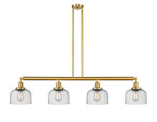 Innovations Lighting 214-SG-G74 - Bell - 4 Light - 53 inch - Satin Gold - Stem Hung - Adjustable Island Light