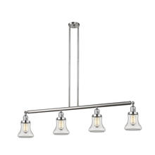 Innovations Lighting 214-SN-G192 - Bellmont - 4 Light - 51 inch - Brushed Satin Nickel - Stem Hung - Adjustable Island Light