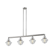 Innovations Lighting 214-SN-G532 - Oxford - 4 Light - 52 inch - Brushed Satin Nickel - Stem Hung - Adjustable Island Light
