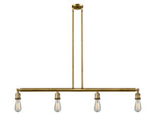 Innovations Lighting 214-BB - Bare Bulb - 4 Light - 48 inch - Brushed Brass - Stem Hung - Adjustable Island Light