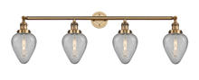 Innovations Lighting 215-BB-G165 - Geneseo - 4 Light - 43 inch - Brushed Brass - Adjustable Bath Vanity Light