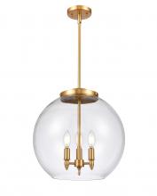 Innovations Lighting 221-3S-SG-G122-16 - Athens - 3 Light - 16 inch - Satin Gold - Cord hung - Pendant