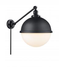 Innovations Lighting 237-BK-HFS-121-BK - Hampden - 1 Light - 13 inch - Matte Black -Adjustable Swing Arm