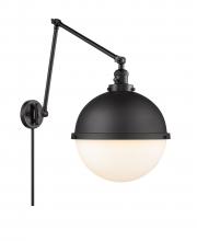 Innovations Lighting 238-BK-HFS-121-BK - Hampden - 1 Light - 13 inch - Matte Black -Adjustable Swing Arm