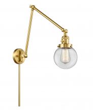 Innovations Lighting 238-SG-G202-6 - Beacon - 1 Light - 6 inch - Satin Gold -Adjustable Swing Arm