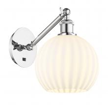 Innovations Lighting 317-1W-PC-G1217-8WV - White Venetian - 1 Light - 8 inch - Polished Chrome - Adjustable Sconce