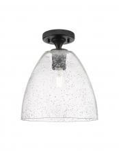 Innovations Lighting 434-1F-BK-GBD-94 - Crown Point - 1 Light - 9 inch - Matte Black - Flush Mount