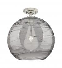 Innovations Lighting 434-1F-PN-G1213-12SM - Crown Point - 1 Light - 12 inch - Polished Nickel - Flush Mount